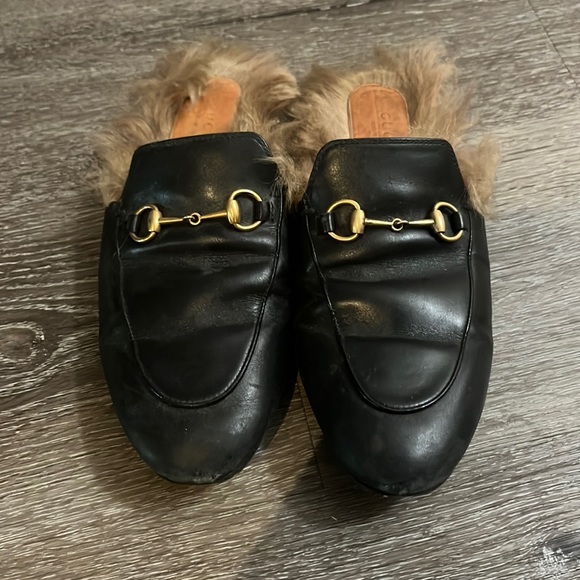 Gucci Princetown with fur size 38 - Picture 1 of 4